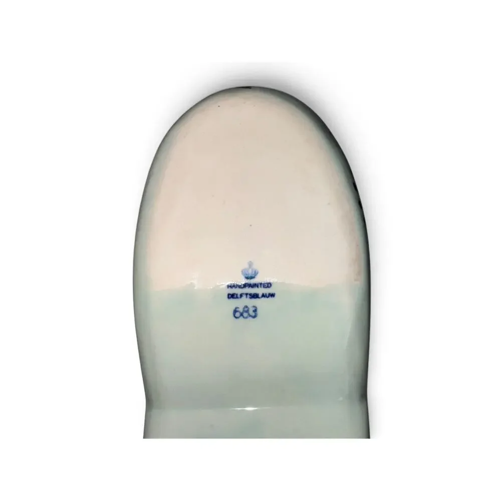 Delft Blue Delfts Blauw Hand Painted Ceramic Dutch Clog Shoe Planter Floral